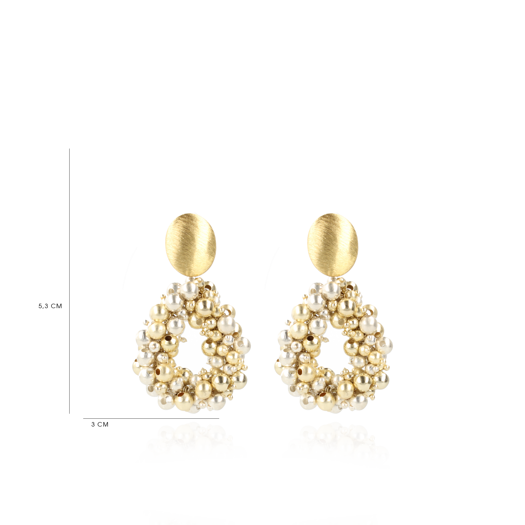 Gold-coloured Earrings Louise Irregular Double Stones Drop Llott-theme.productDescriptionPage.SEO.byTheBrand