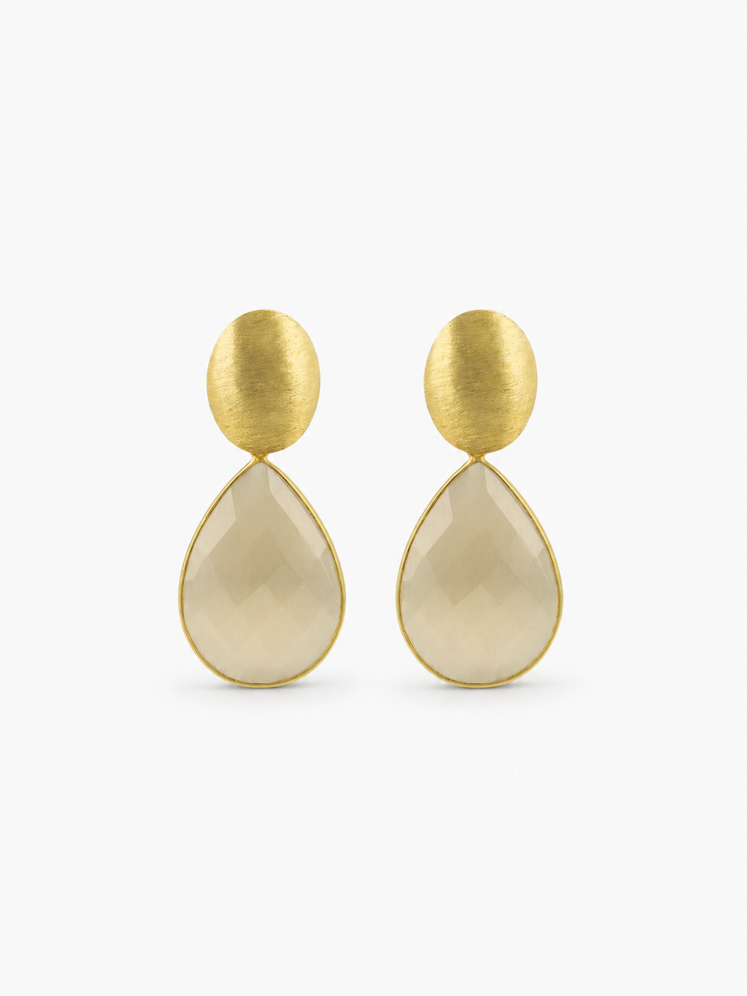 Brass - Gold Framed Drop L - Champagne