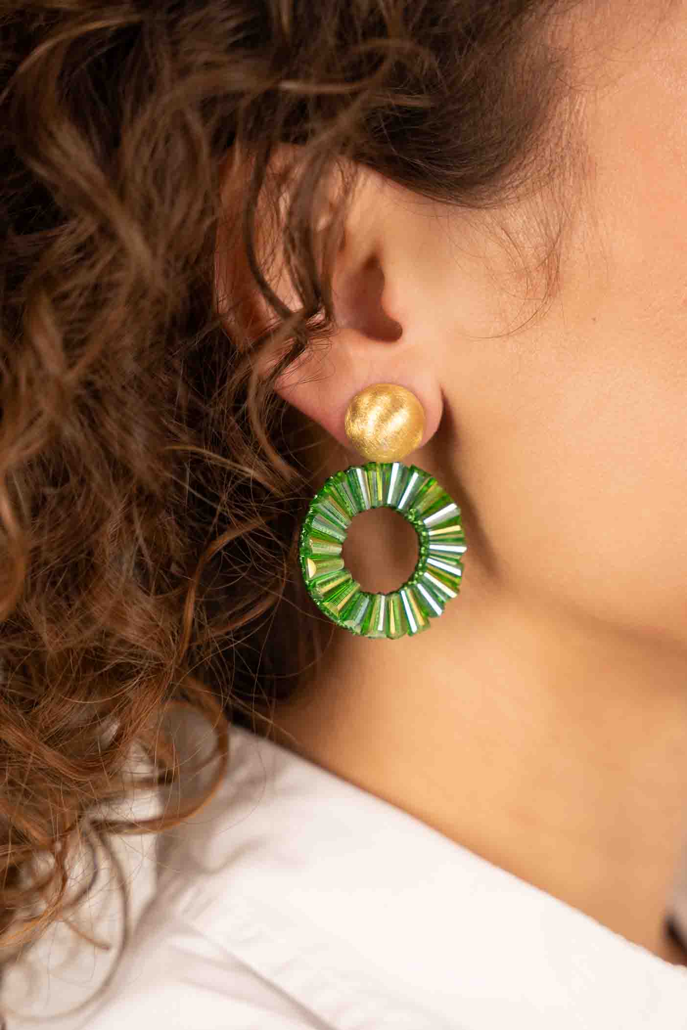 Green Earrings Danee Circlelott-theme.productDescriptionPage.SEO.byTheBrand