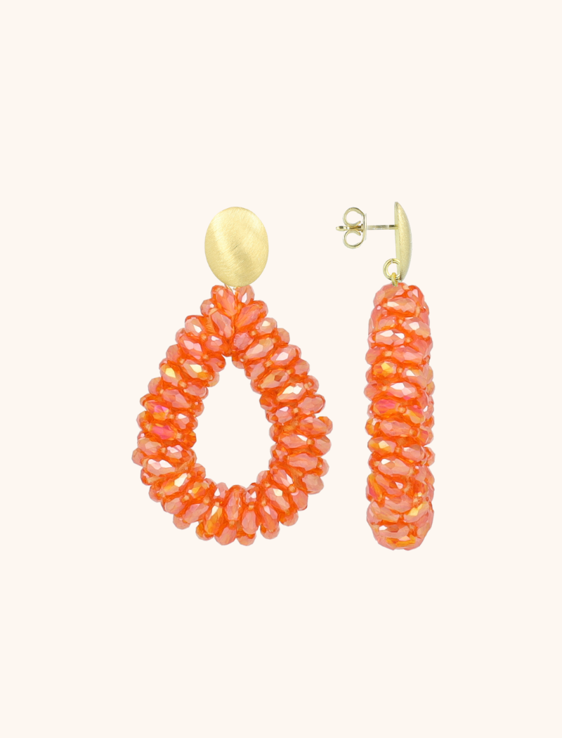 Orangefarbene Ohrringe Anne Drop L Marquis Lowe