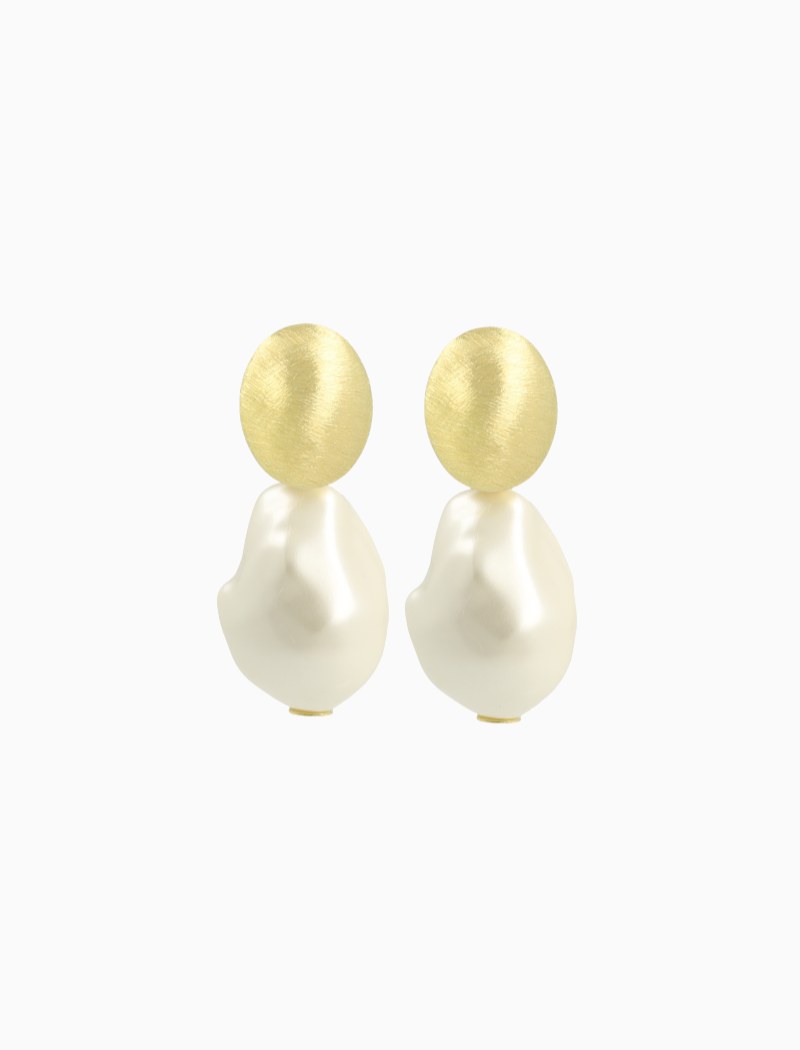 Parel Oorbellen Irregular Stone L Bailey