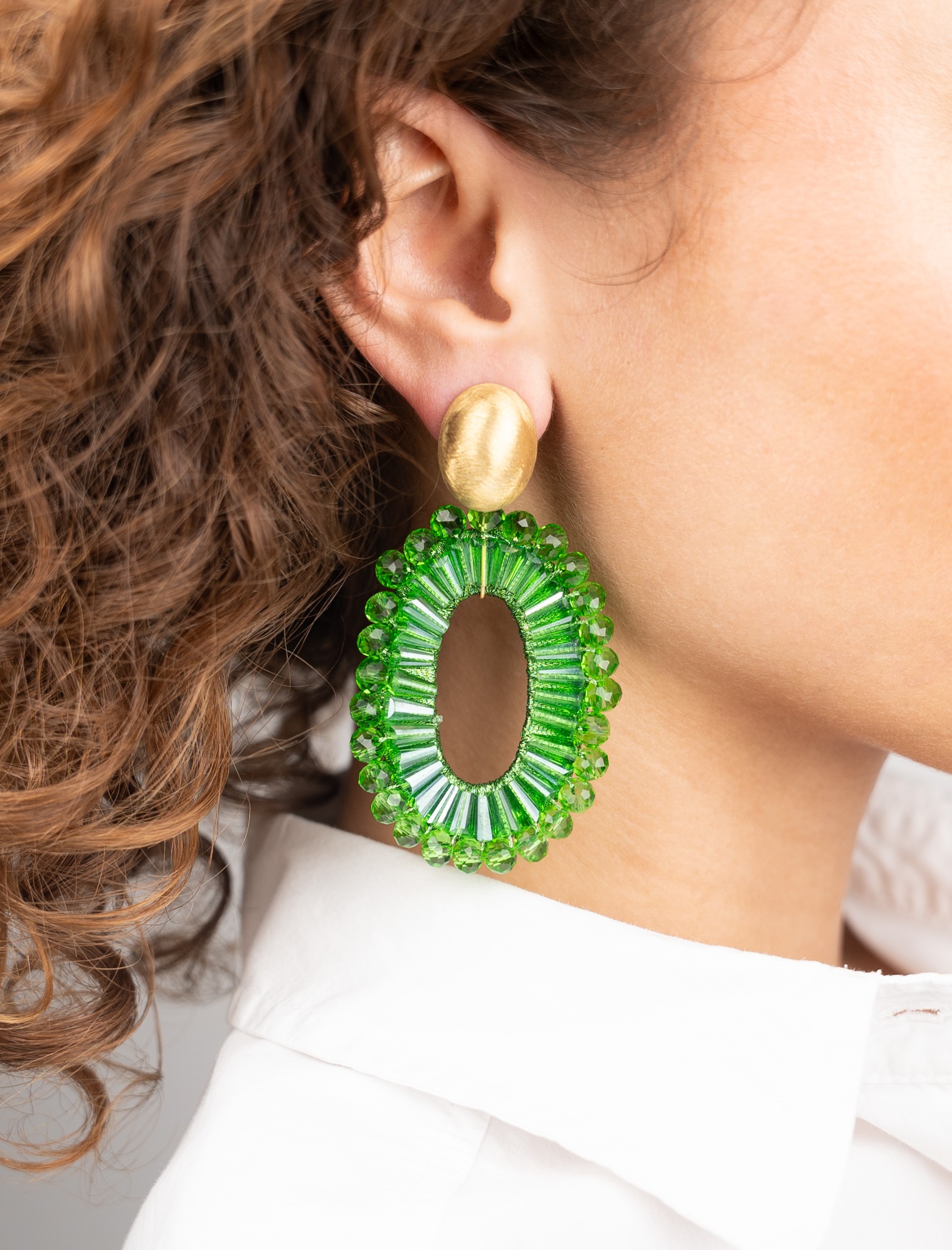 Green Earrings Ann-Mary Oval Doublelott-theme.productDescriptionPage.SEO.byTheBrand