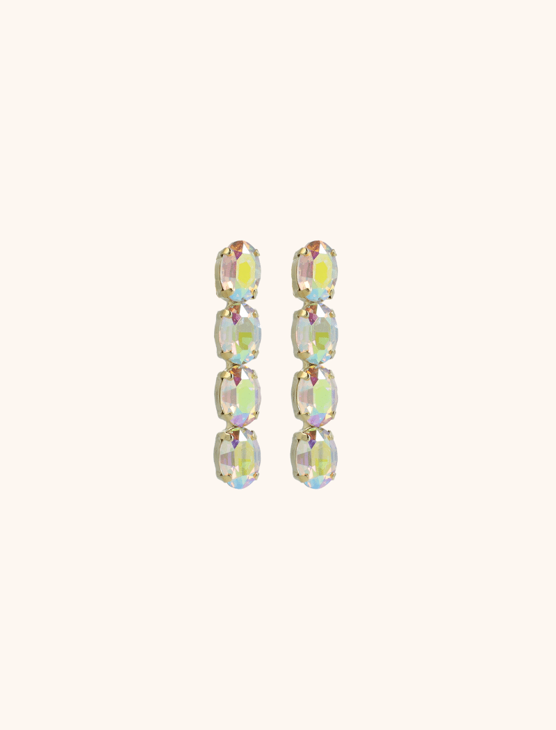 Maudi Earrings Oval Waterfall Four Stones S Holo