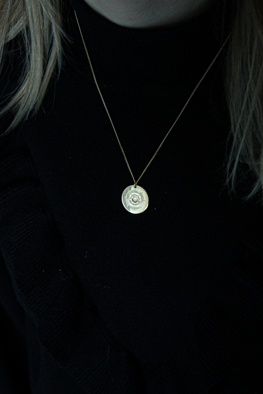 Compass Necklace Spirit Coin