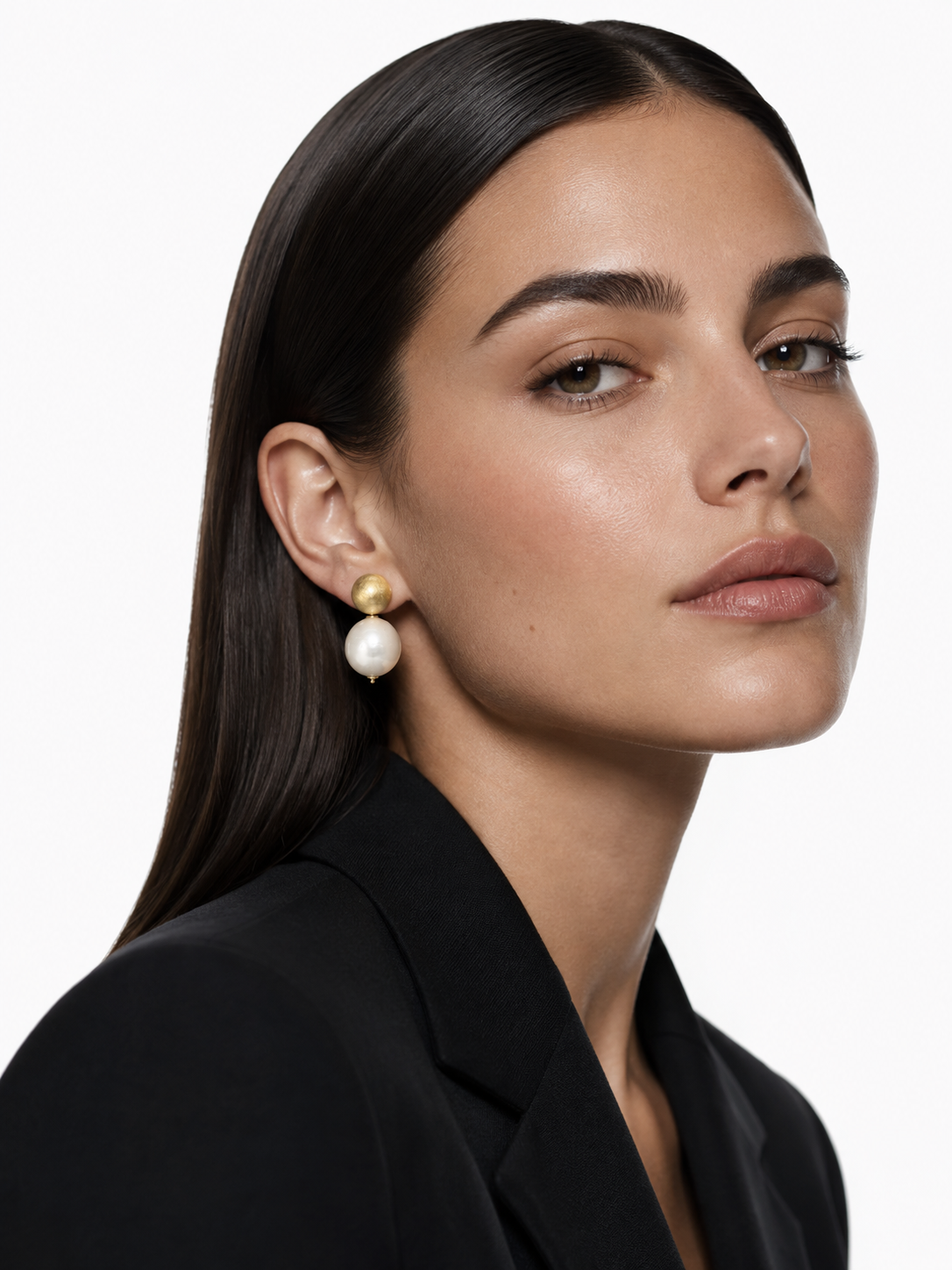 Brass - Gold Double Globe M White