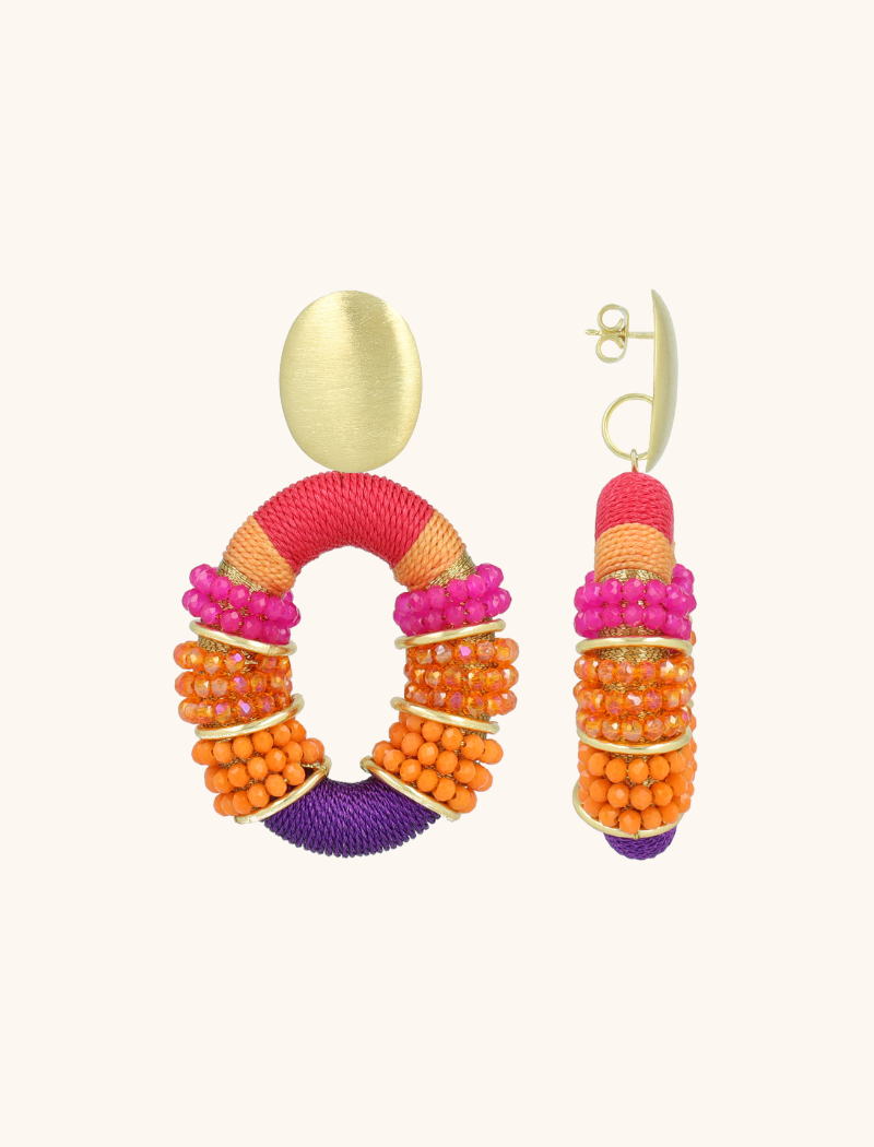 Fuchsia Ohrringe Elle Combi Oval Deluxe L  lott-theme.productDescriptionPage.SEO.byTheBrand