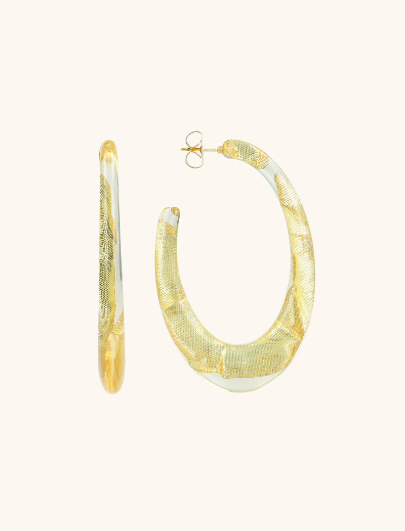 Gold Leaves Oorbellen Gwen Oval Creool Llott-theme.productDescriptionPage.SEO.byTheBrand