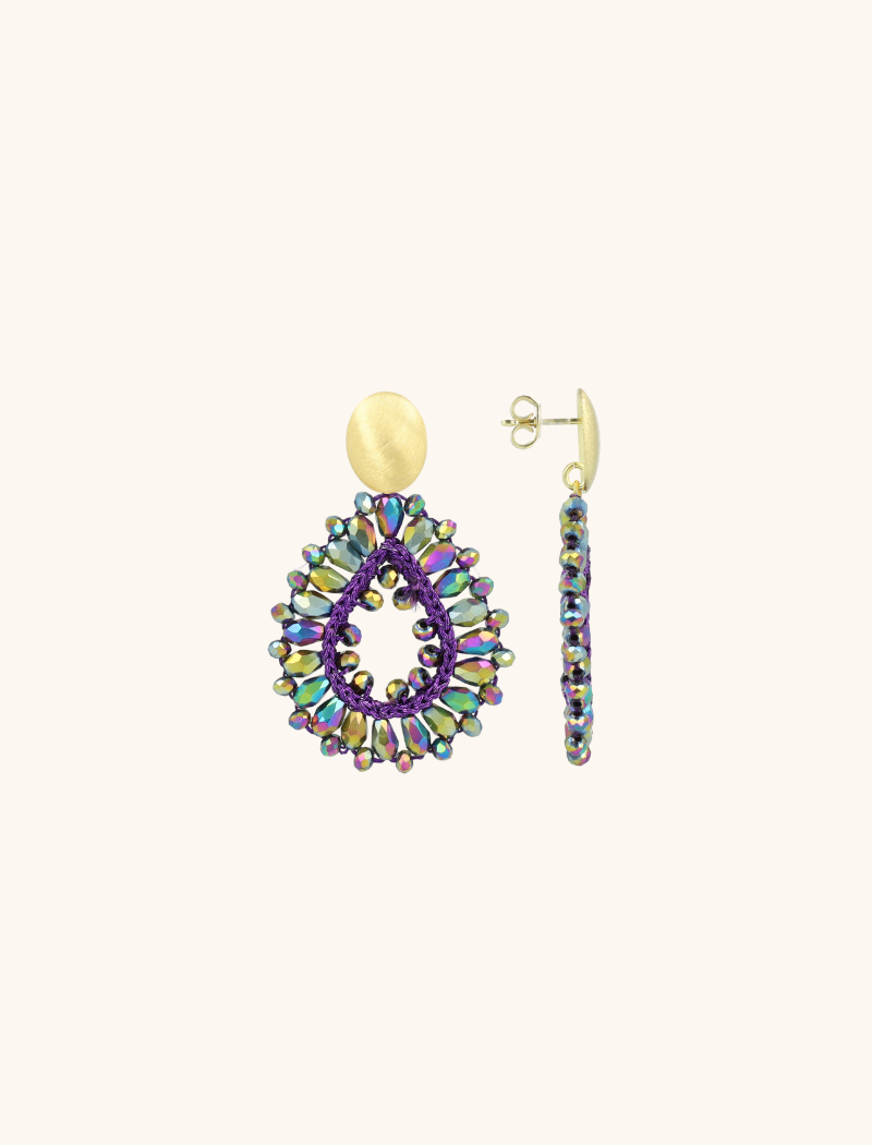 Disco Purple Oorbellen Robin