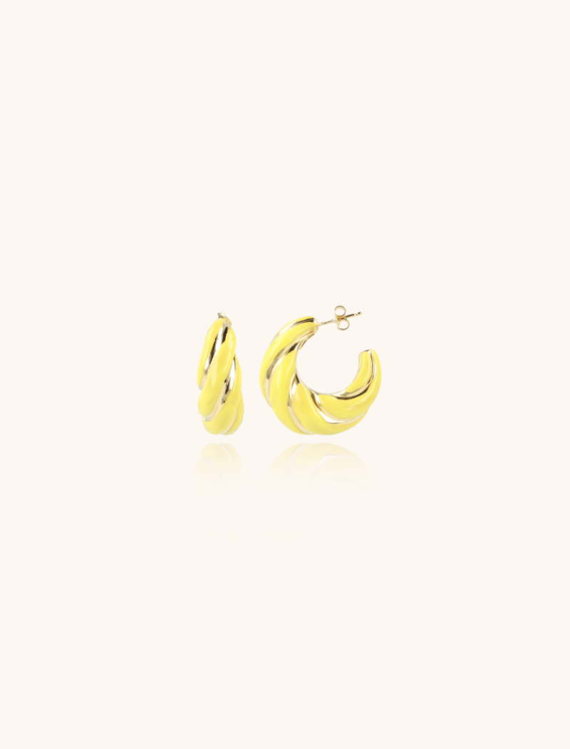 Classic earrings twist yellow creole Slott-theme.productDescriptionPage.SEO.byTheBrand