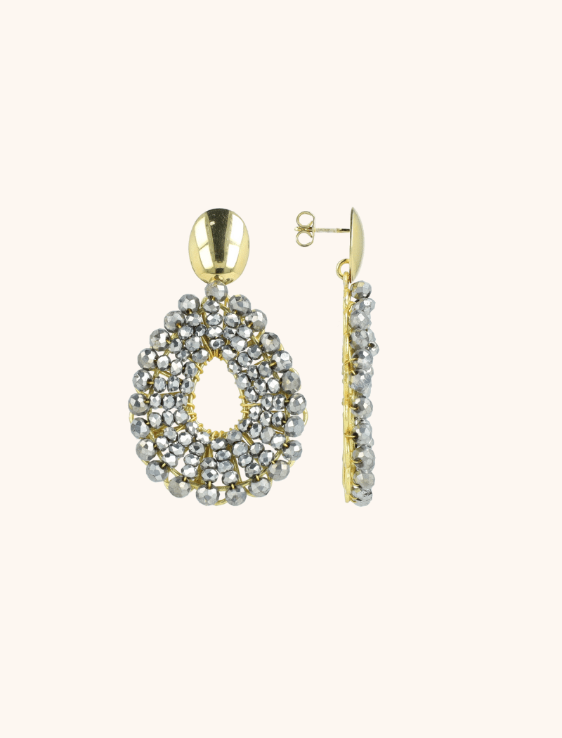 Metallic Zilveren Oorbellen Babs Open Drop Slott-theme.productDescriptionPage.SEO.byTheBrand