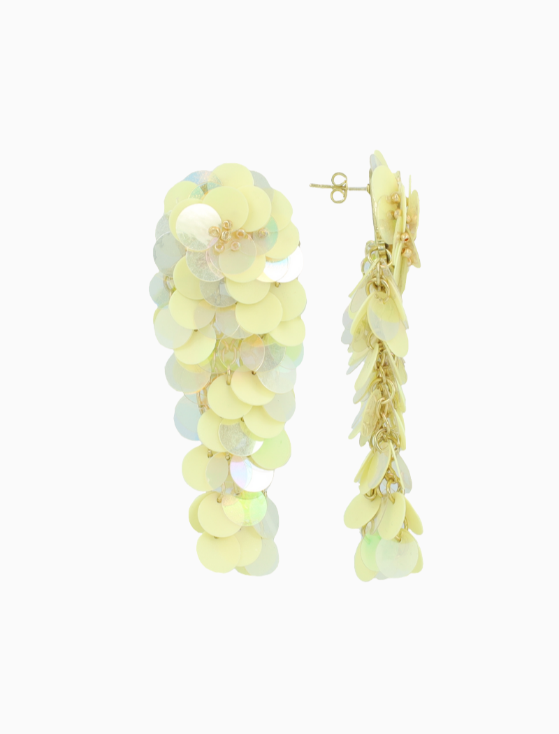 Gele Oorbellen Linde Sequin Waterfall L