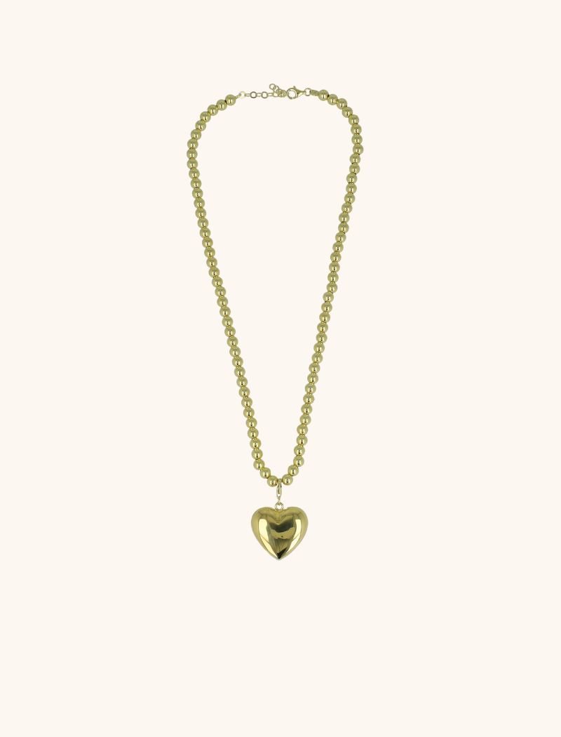 Gouden ketting Hart M
