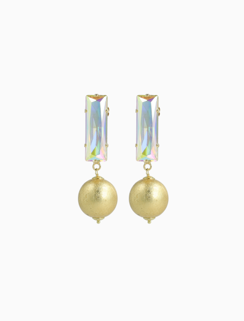 Lilo Earrings Baguette L Holo Ball