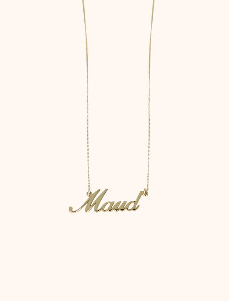 Vintage naam ketting  8 - 10 letters