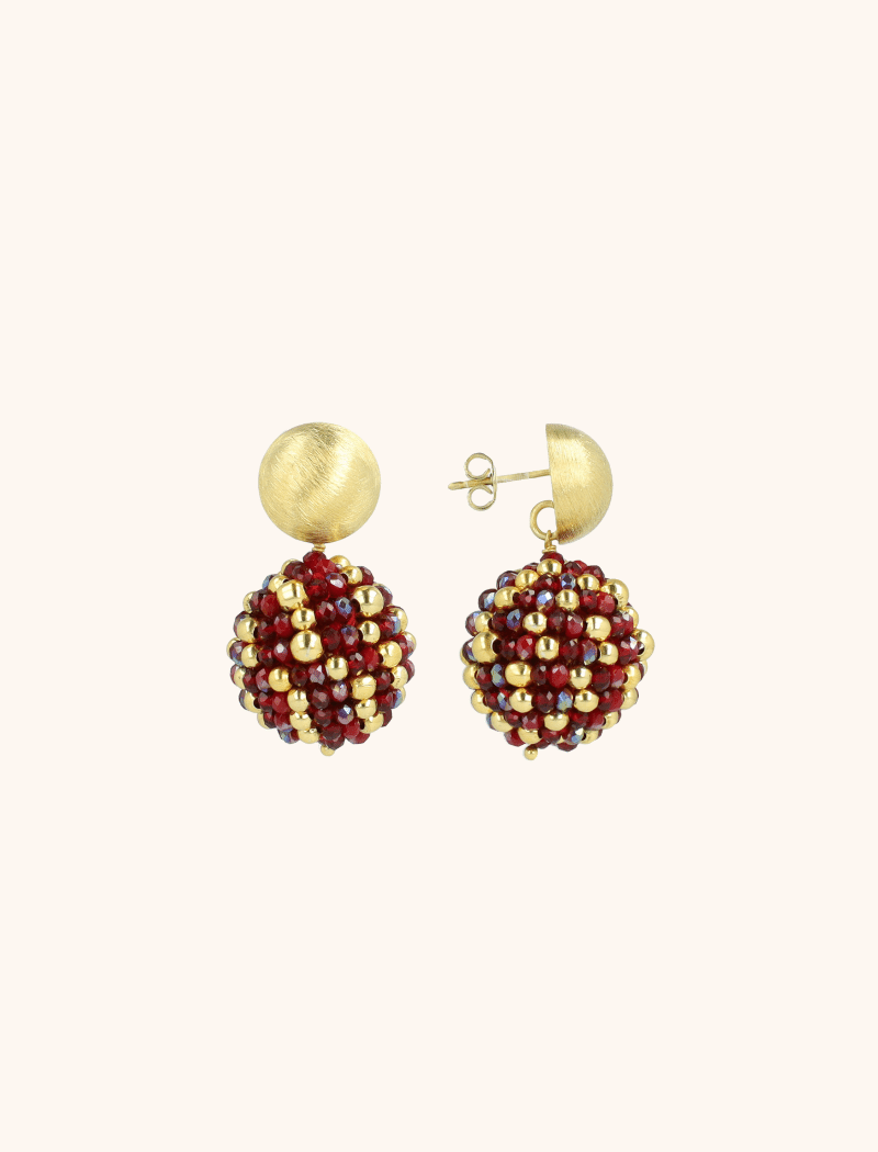 Bordeaux Oorbellen Lexi Globe L