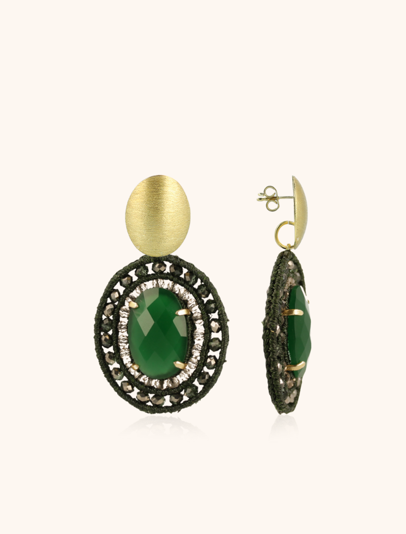 Groene Oorbellen Belle Ovaal L Met Steenlott-theme.productDescriptionPage.SEO.byTheBrand