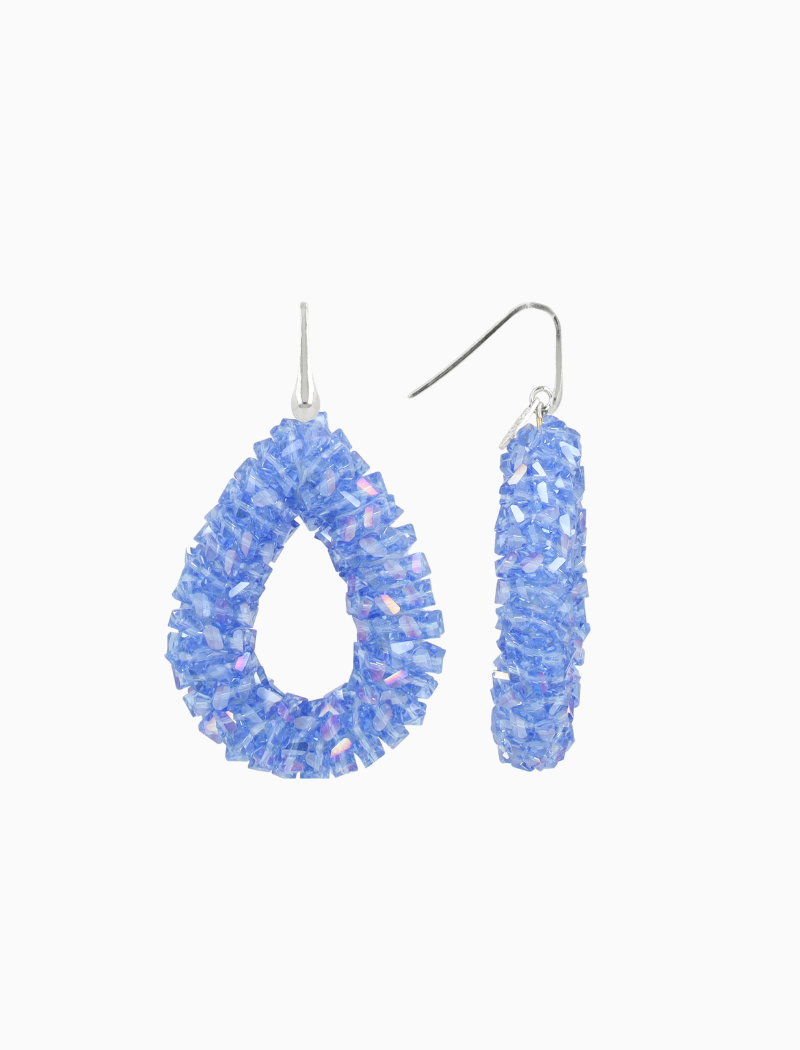 Blauwe Oorbellen Marieke Drop L Raw