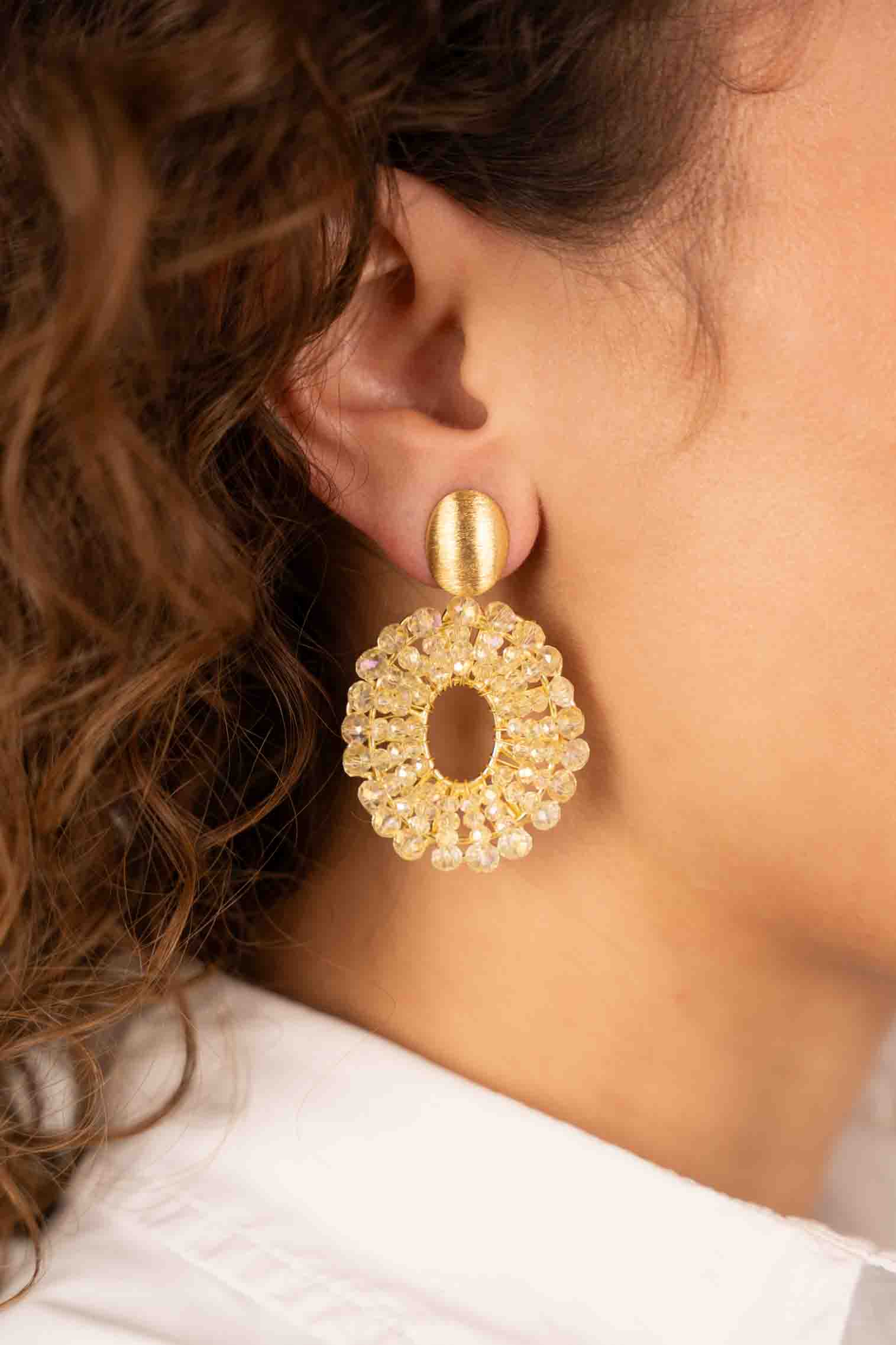 Ivory Earrings Mia Oval S Lott Gioielli