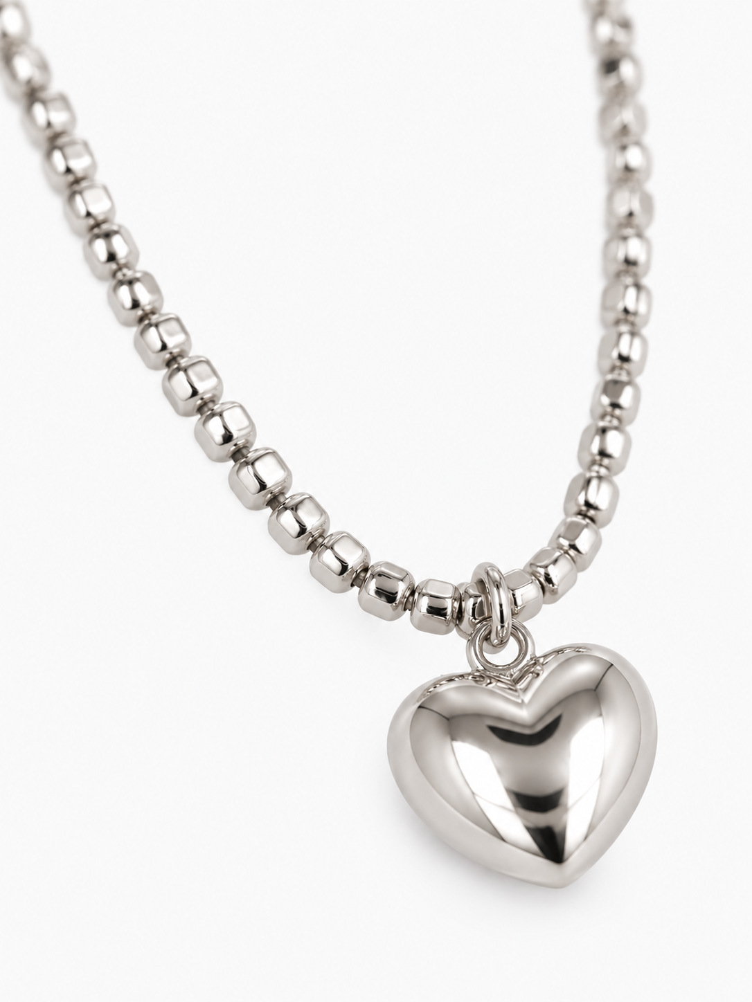 Zilveren Disco Ketting Hart S