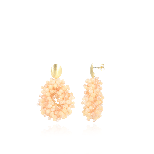 Orange Earrings Glassberry Louise Double Stones Drop S
