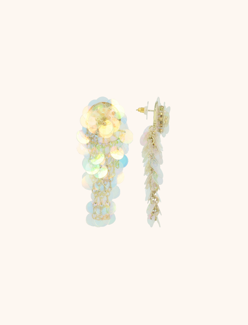 Holografische Ohrringe Linde Sequin Waterfall L  