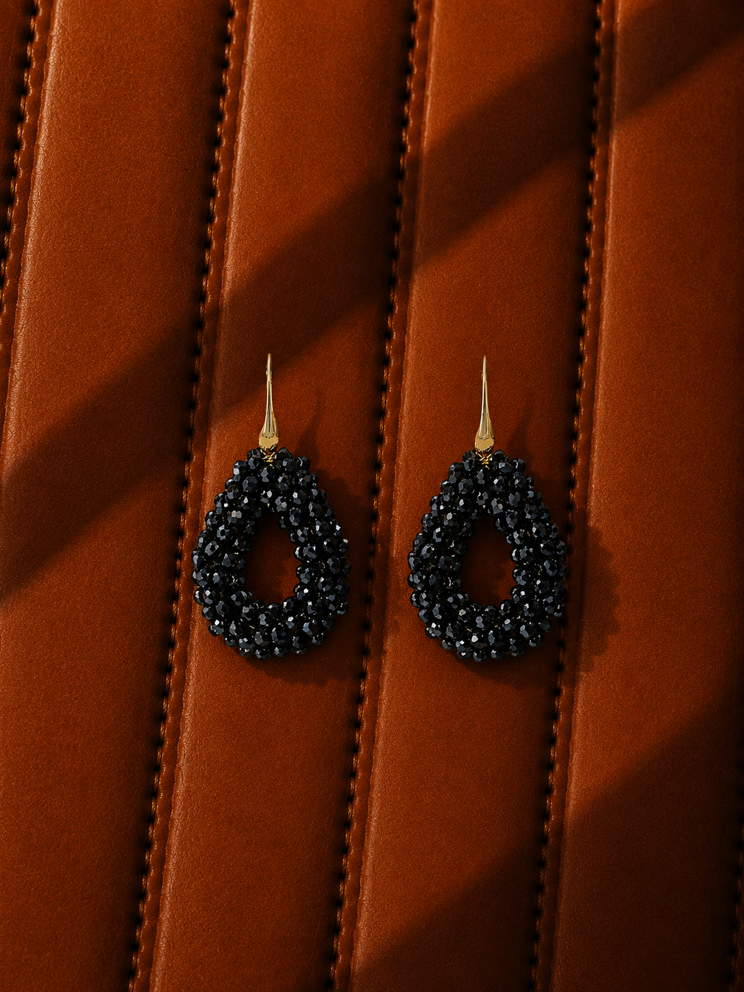Blauwe oorbellen Berry Metallic glassberry druppel XS