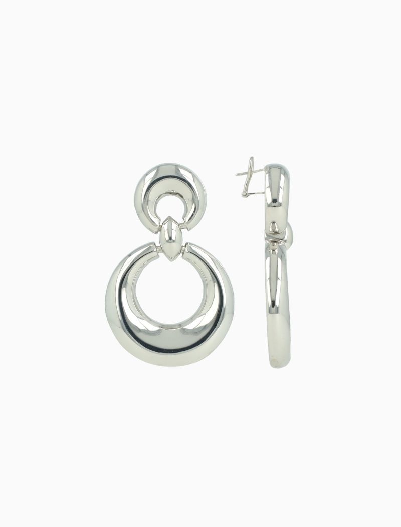 Silberne Ohrringe Lizzy Double Open Circle