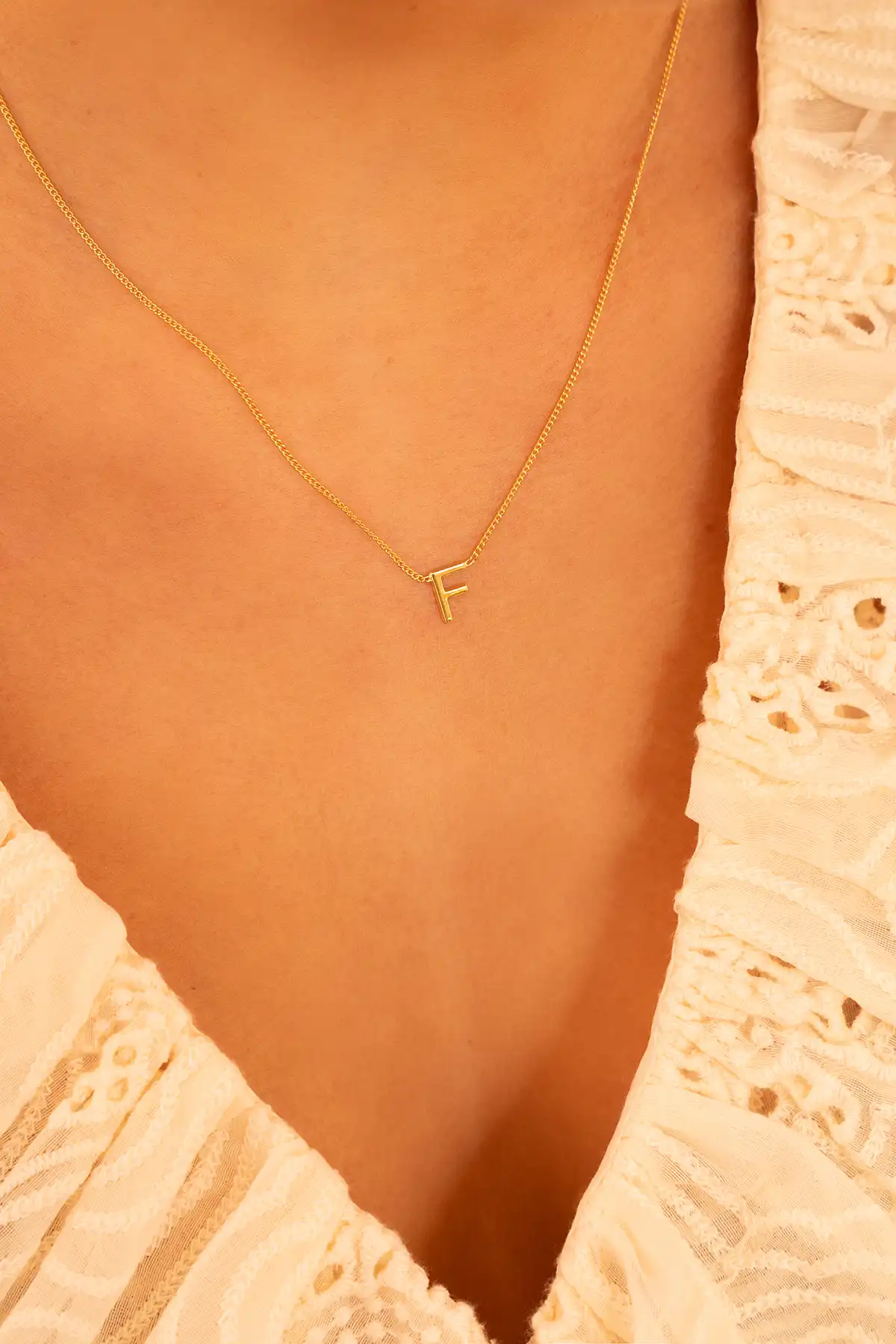 Initials Necklace In Between