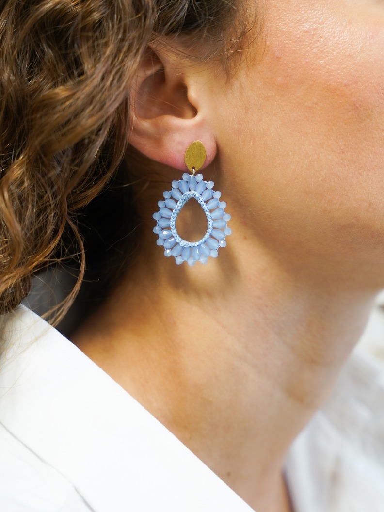 Baby Blue Earrings Charlotte Drop Crystal S