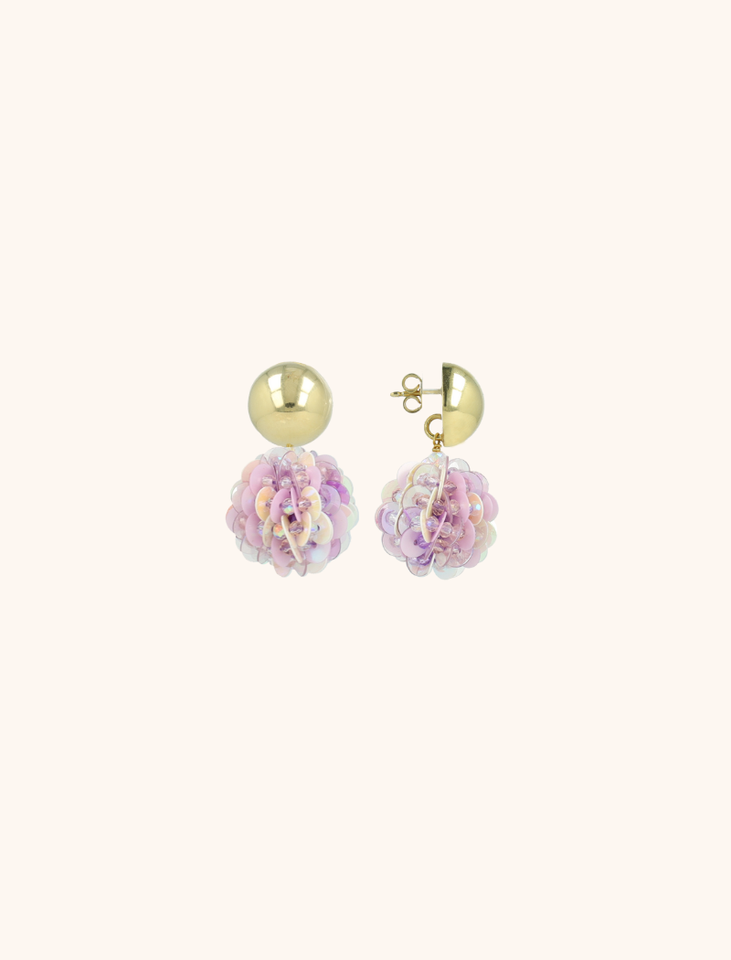 Lilac Mix Earrings Sanne Fine Sequin Globe S  