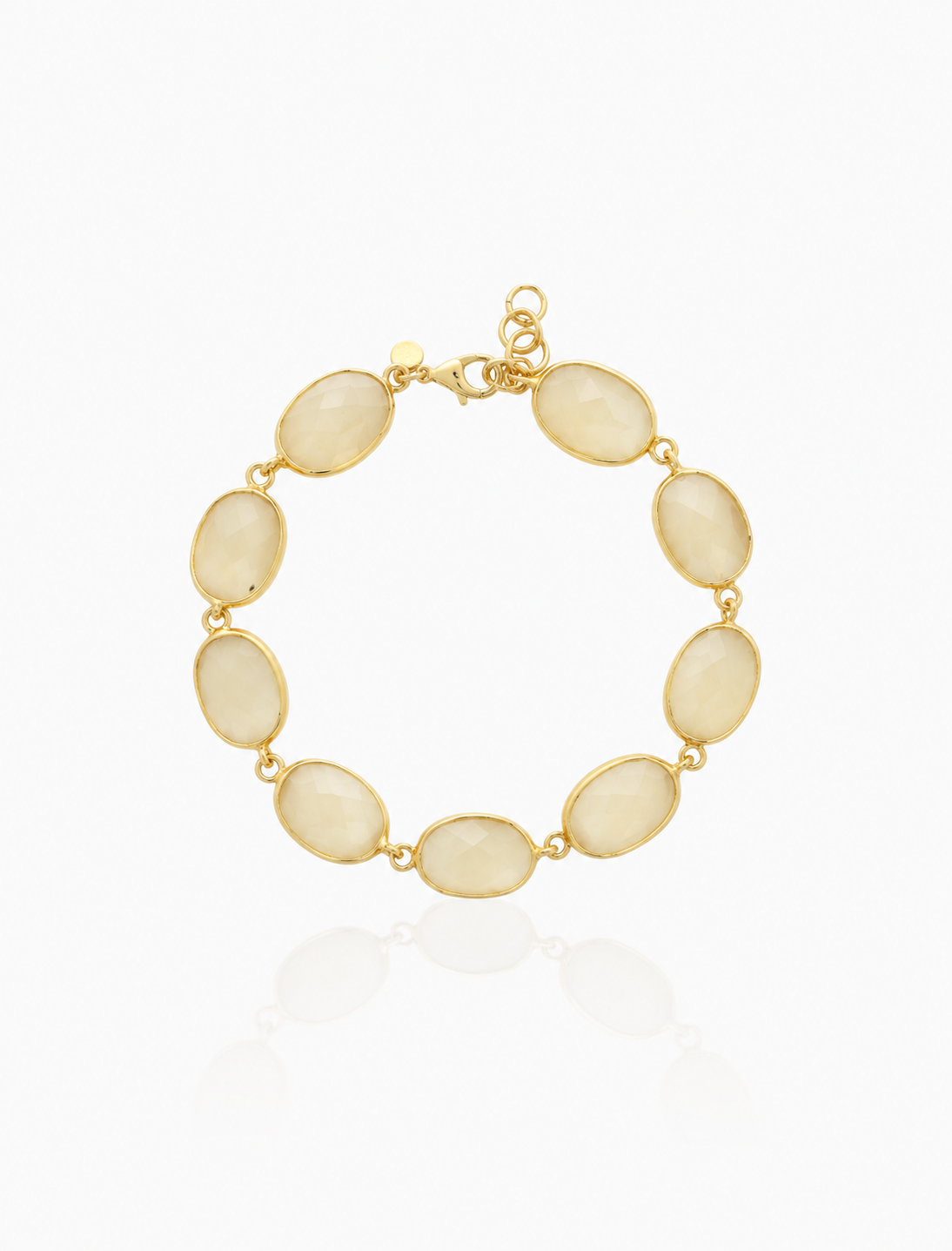 PRE-ORDER   Ann – Nine Framed Stones Armband – Wax