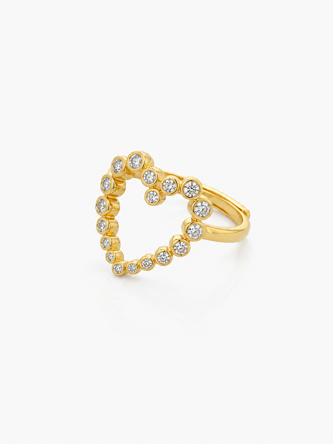 Goudkleurige Ring Hart Brooke