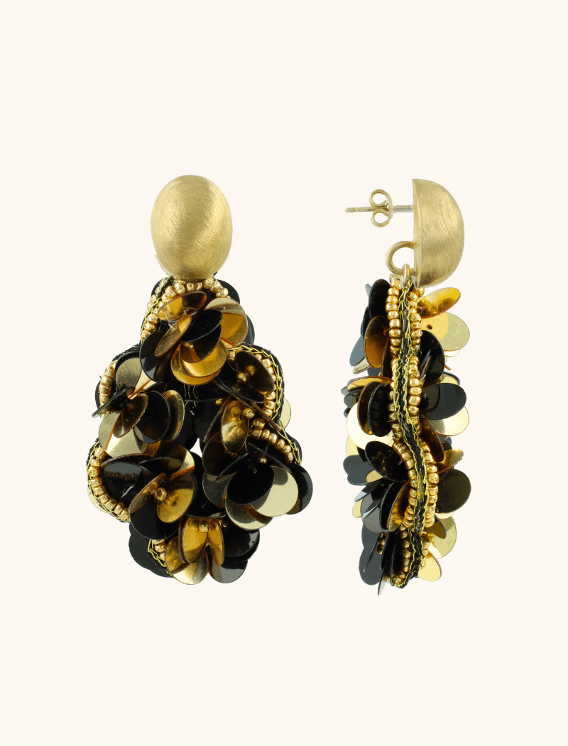 Sequin Oorbellen Zwart Goud Laure Druppel Llott-theme.productDescriptionPage.SEO.byTheBrand