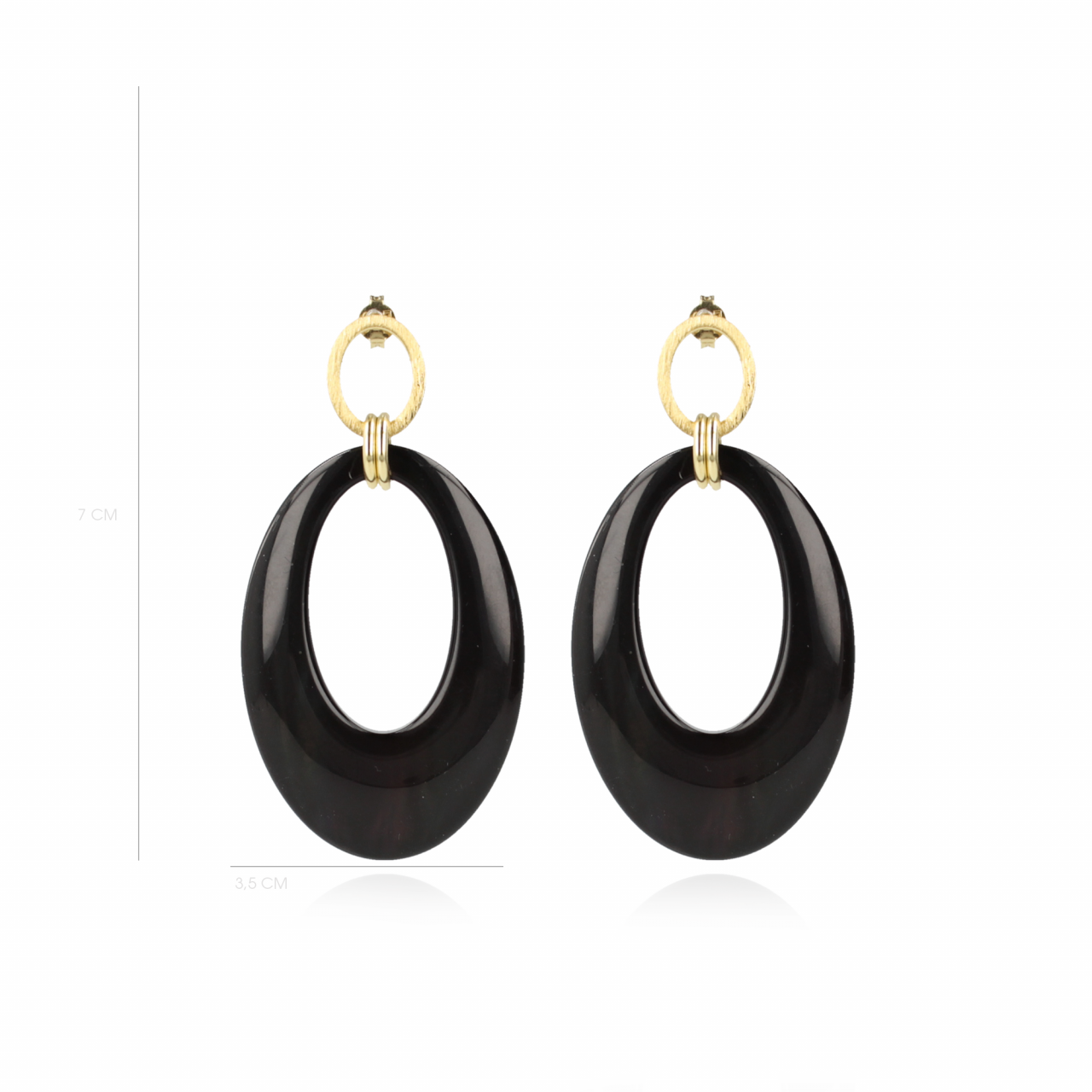 Zwarte oorbellen Nemea Open Oval Llott-theme.productDescriptionPage.SEO.byTheBrand