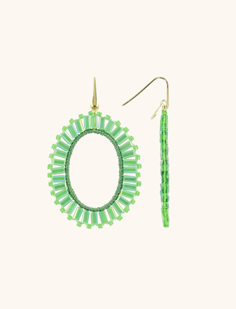 Green Earrings Tonal Naomi Oval L lott-theme.productDescriptionPage.SEO.byTheBrand