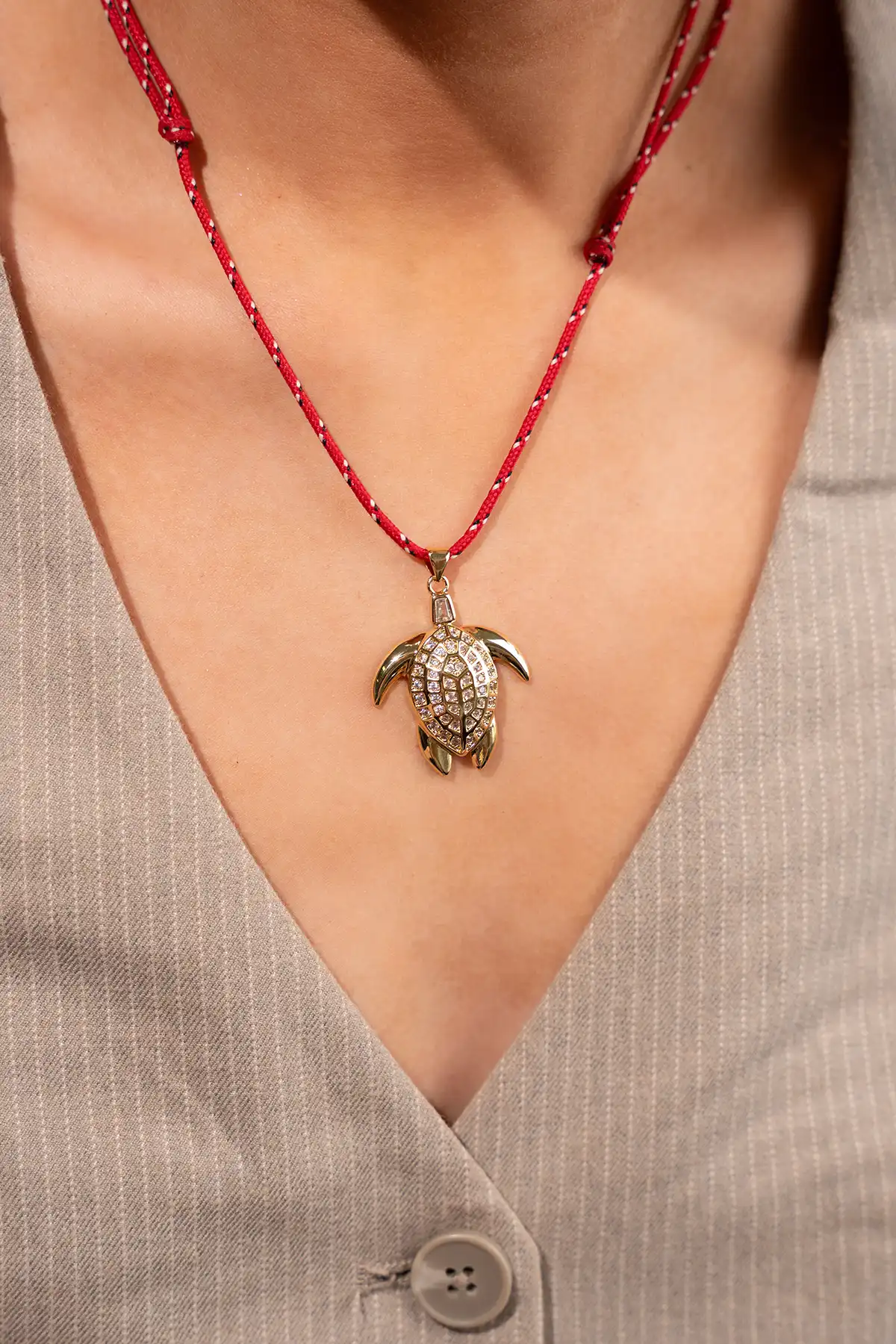 Ketting Schildpad Shine Bright - Rood