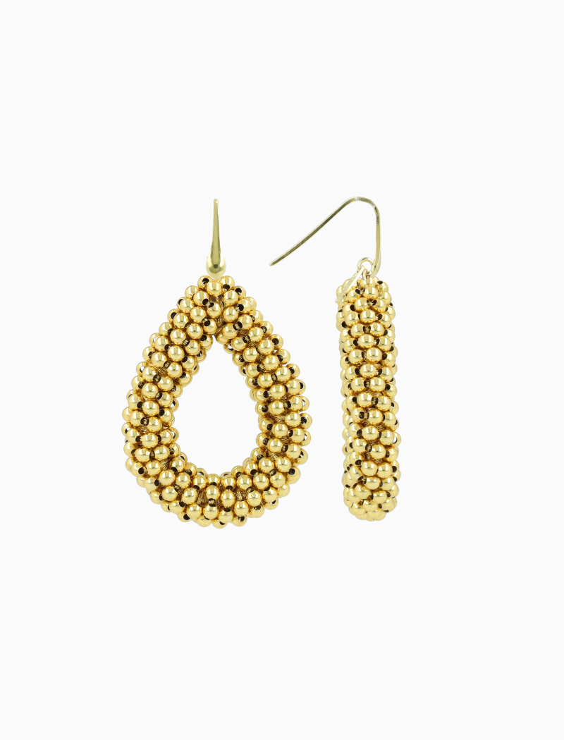 Gold Earrings Berry Drop L