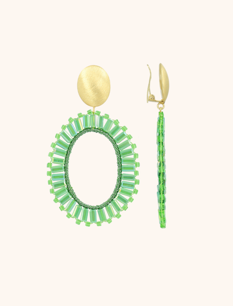 Groene Oorbellen Tonal Naomi Ovaal L Cliplott-theme.productDescriptionPage.SEO.byTheBrand