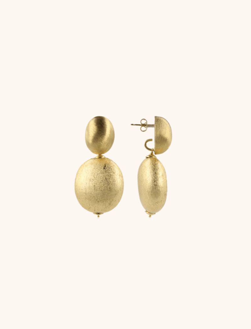 Wooden Earrings Egg M