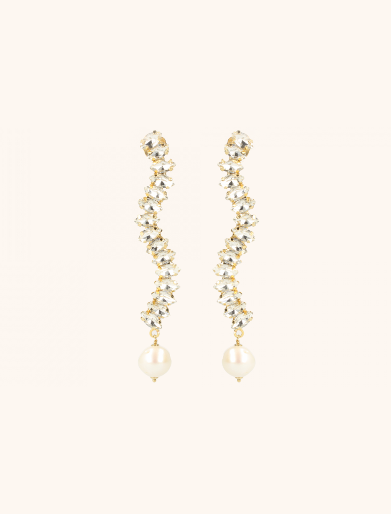 Waterfall Strass Earrings Saar Pearl Goldlott-theme.productDescriptionPage.SEO.byTheBrand