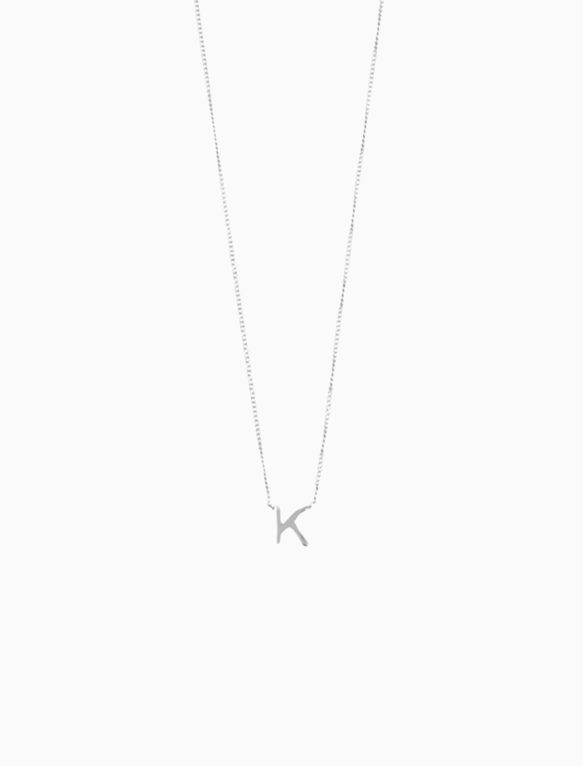 Zilveren ketting initial In Between