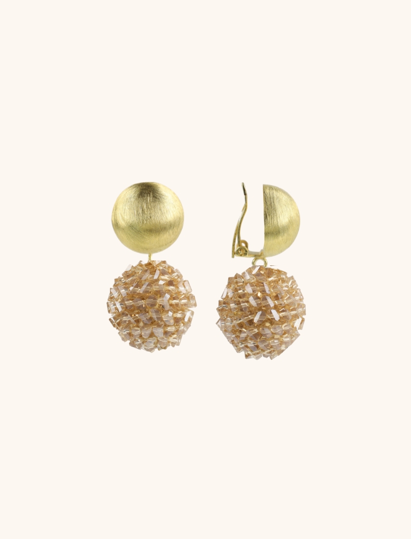 Champagne Oorbellen Globe L Raw Cliplott-theme.productDescriptionPage.SEO.byTheBrand