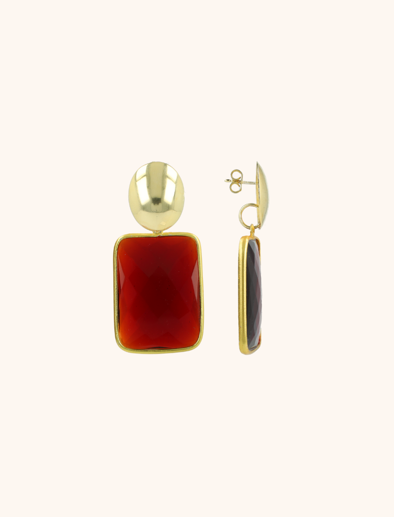 Bordeaux Oorbellen Jane Vierkantlott-theme.productDescriptionPage.SEO.byTheBrand