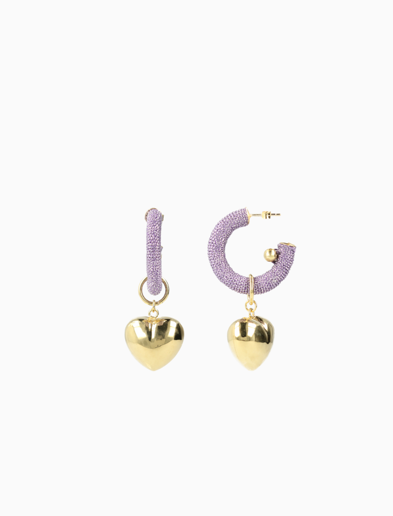 Lila Hart Oorbellen Creool Rifka S