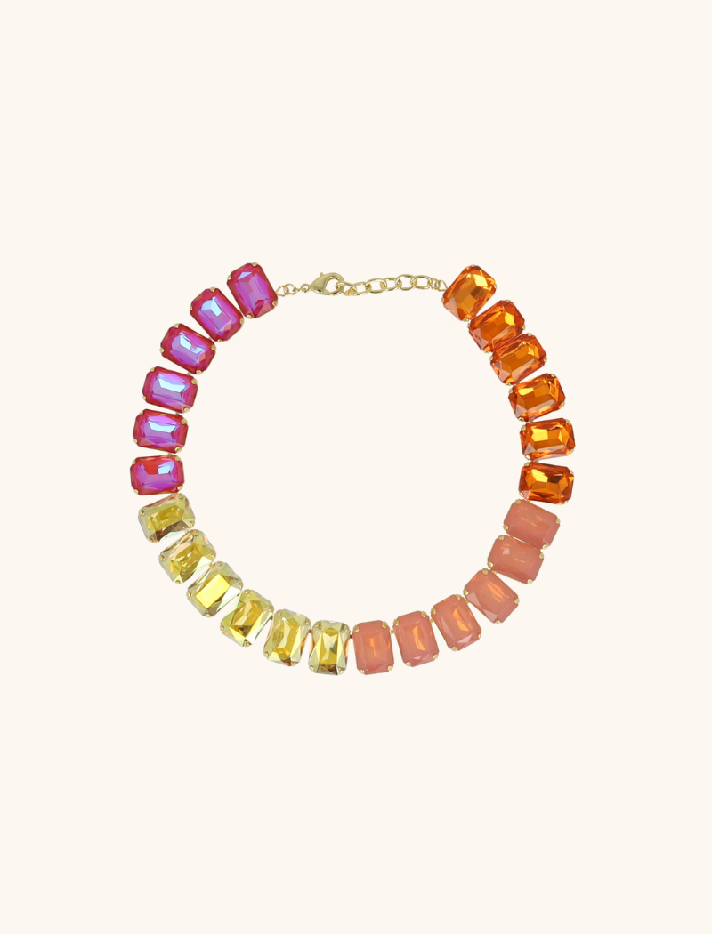 Orange/Rosa Halskette Eloise Rechteckige Steine M  lott-theme.productDescriptionPage.SEO.byTheBrand