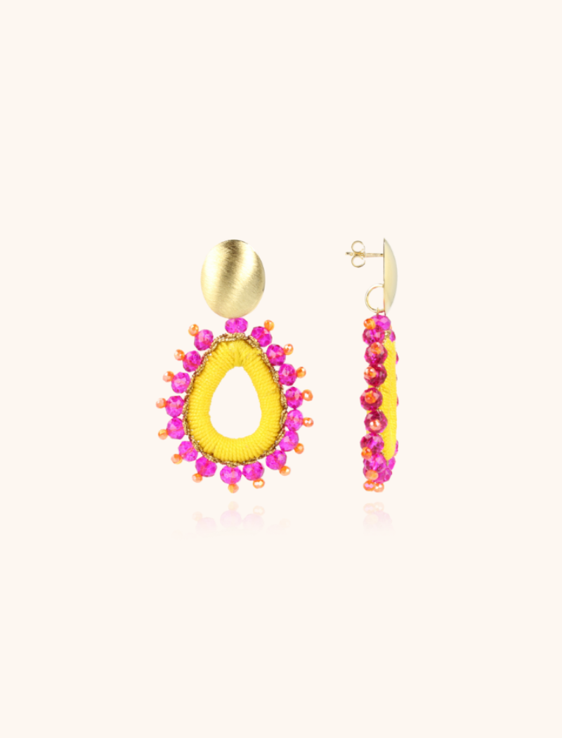 Yellow earrings Flo Urchin M