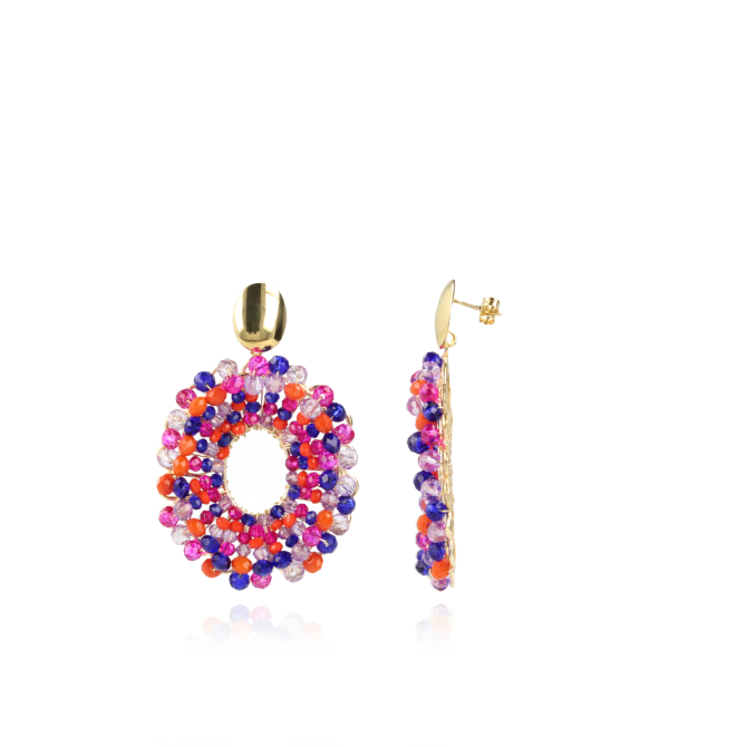 Mixed koningsblauwe oorbellen Mia Ovaallott-theme.productDescriptionPage.SEO.byTheBrand