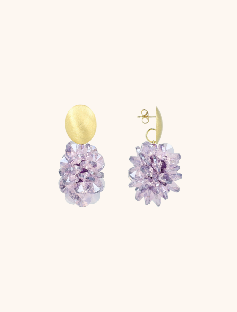 Ash Purple Oorbellen Crystal Grape Samlott-theme.productDescriptionPage.SEO.byTheBrand
