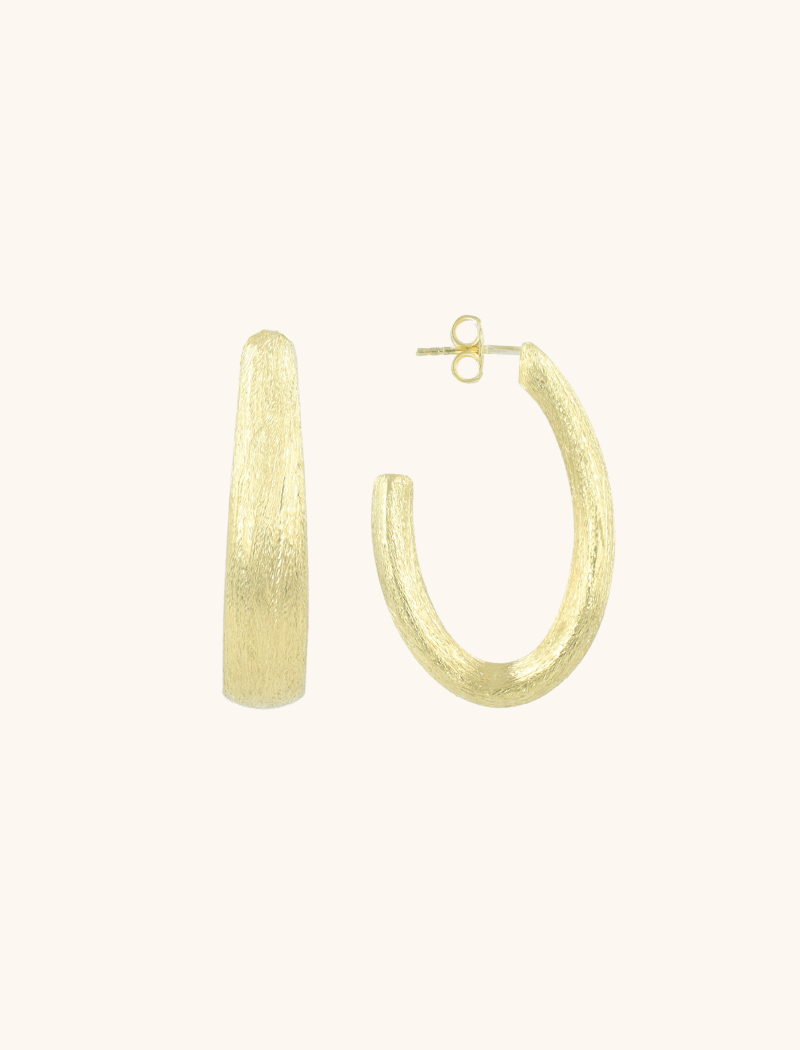 Gold-colored Earrings Oval Creole Deluxe Mlott-theme.productDescriptionPage.SEO.byTheBrand