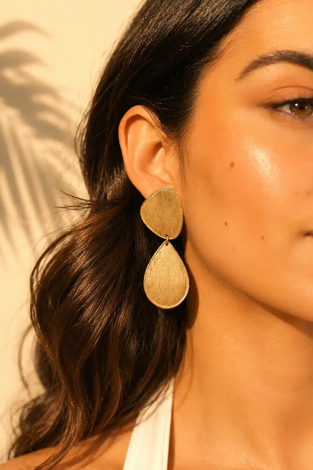 Classic Oorbellen Clara Stone Shape Drop Double